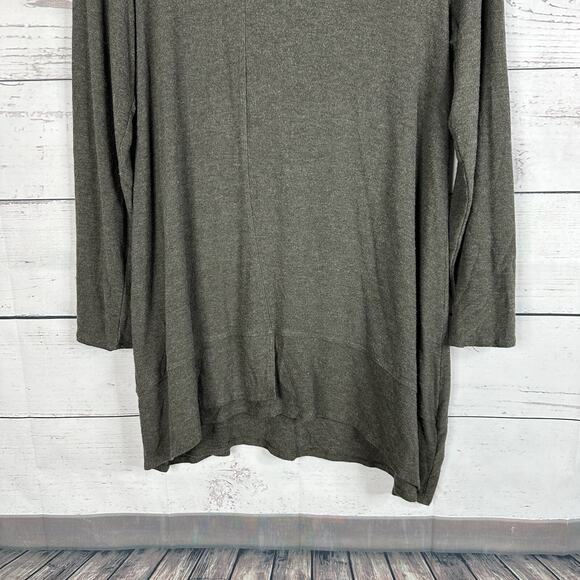 Habitat‎ Shirt Womens Small Gray Boxy Artisan Casual Tunic Relaxed Minimalist - Picture 3 of 11